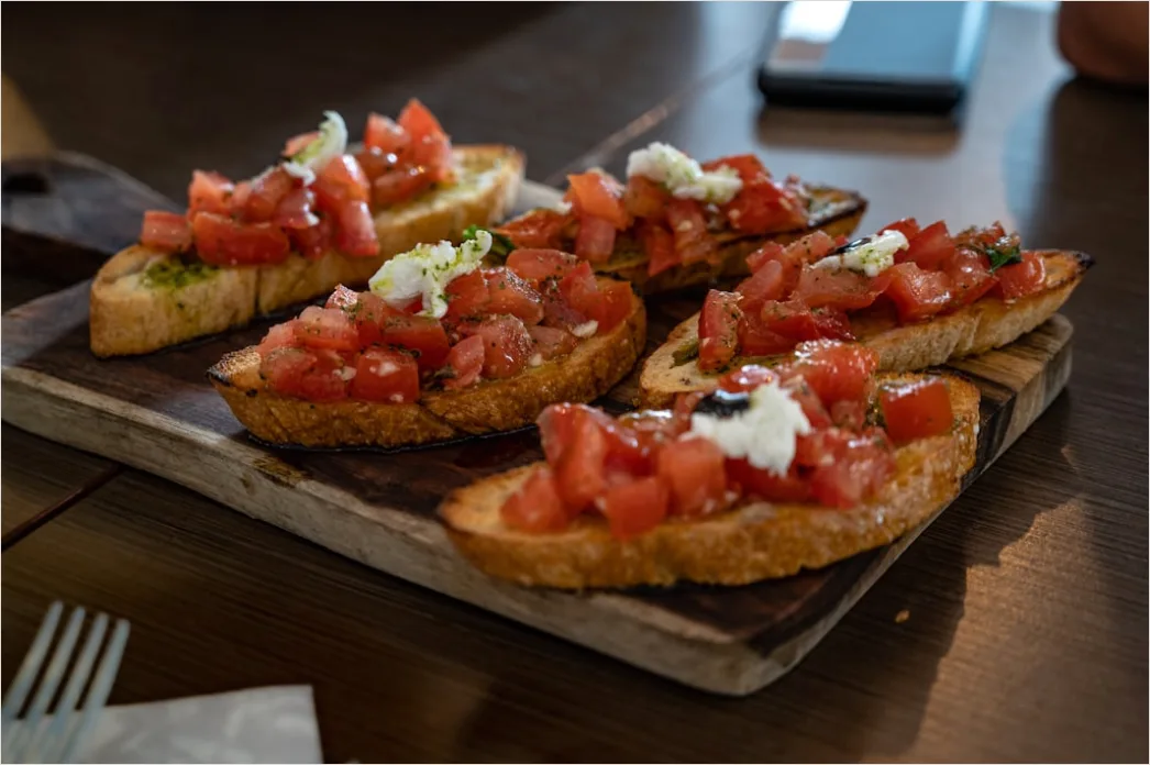 Detail Bruschetta Tomaten Basilikum Nahaufnahme Number 14