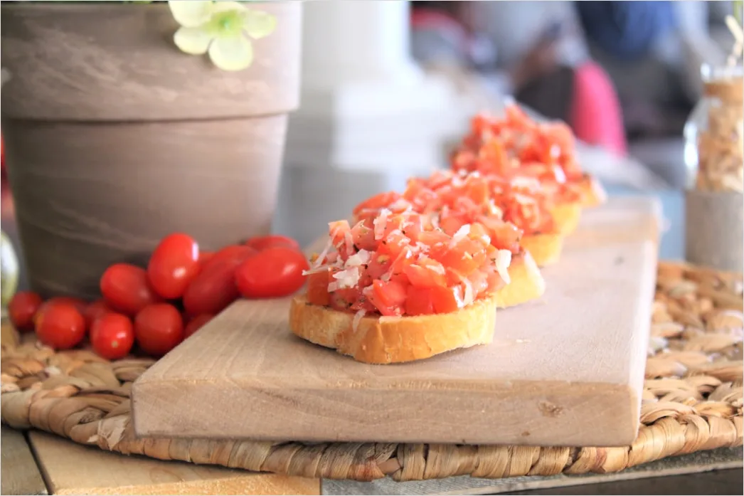 Detail Bruschetta Tomaten Basilikum Nahaufnahme Number 15