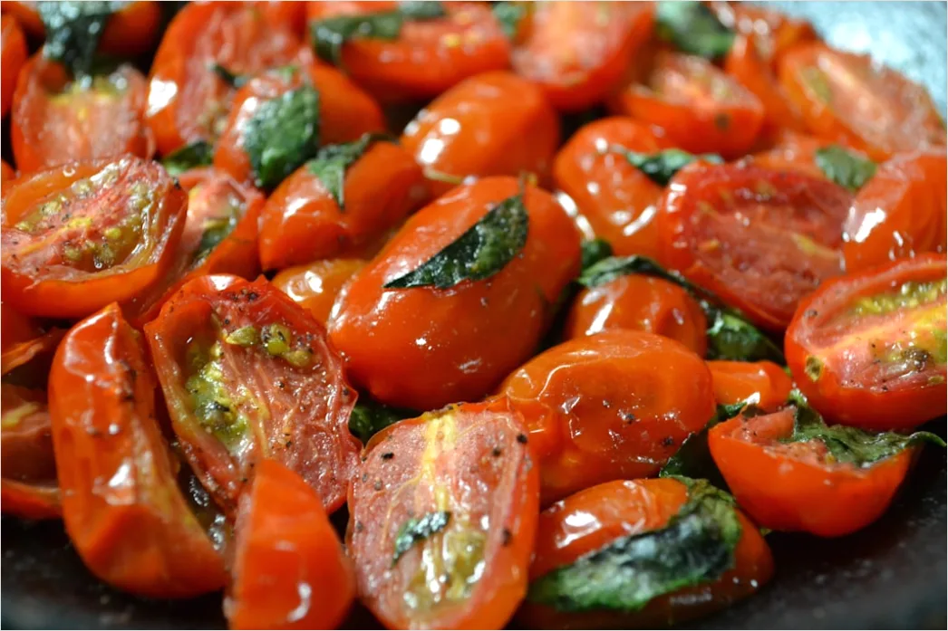 Detail Bruschetta Tomaten Basilikum Nahaufnahme Number 19