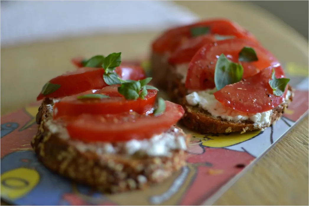 Detail Bruschetta Tomaten Basilikum Nahaufnahme Number 4