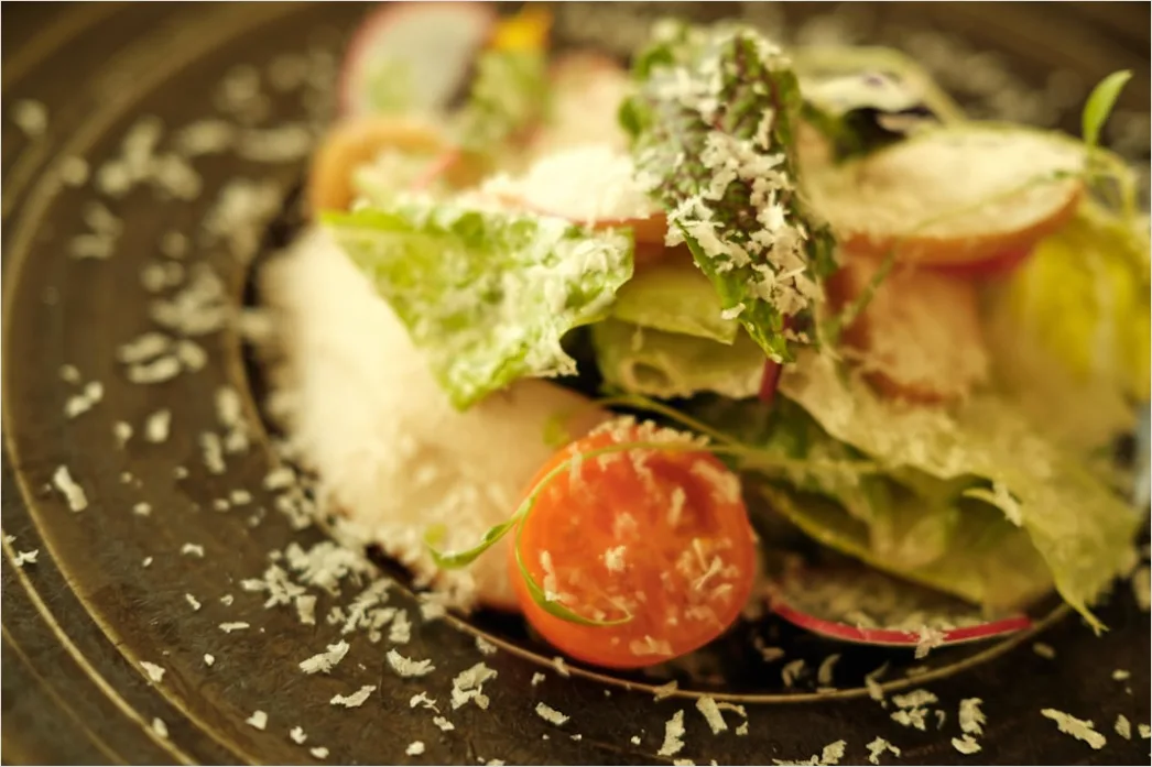 Caesar Salat Teller Nahaufnahme Frisch 648d