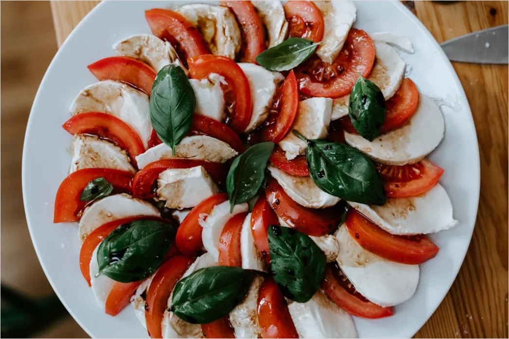 Detail Caprese Salat Mozzarella Tomate Nahaufnahme Number 2