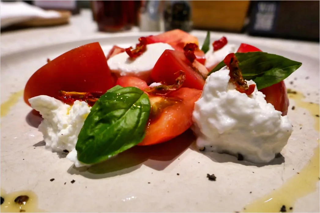 Detail Caprese Salat Mozzarella Tomate Nahaufnahme Number 12