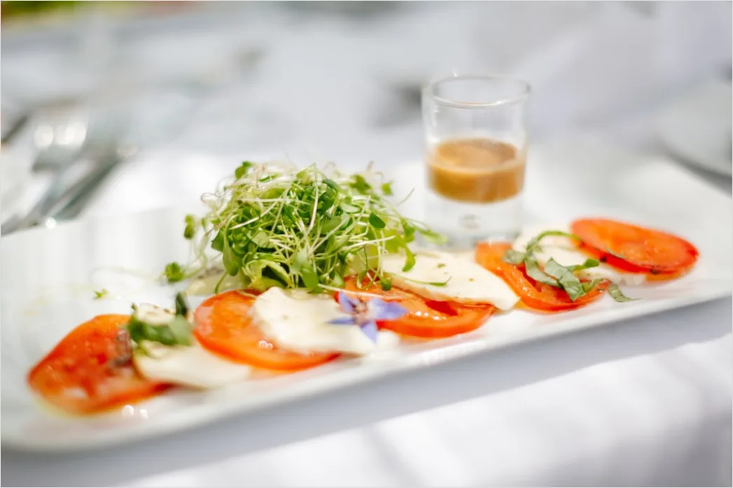 Detail Caprese Salat Mozzarella Tomate Nahaufnahme Number 16
