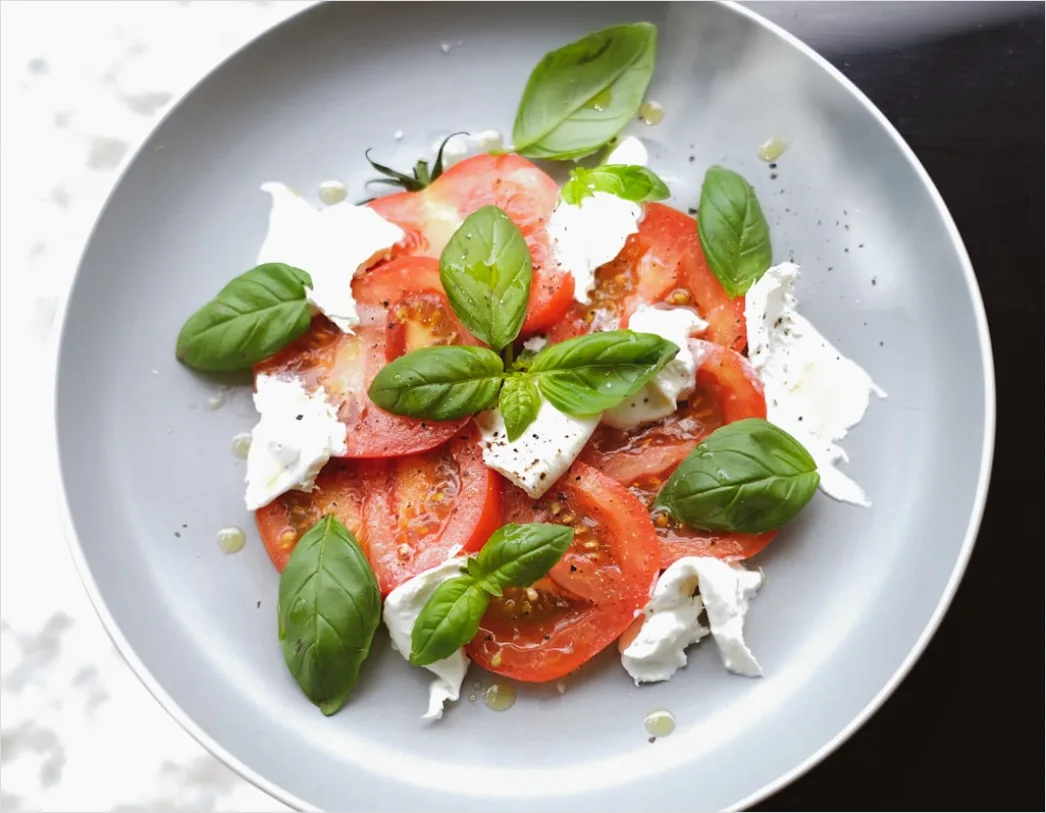 Detail Caprese Salat Mozzarella Tomate Nahaufnahme Number 3
