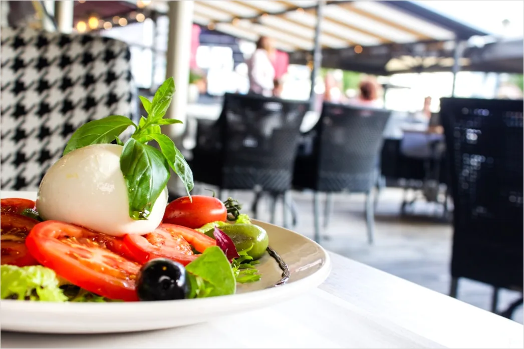 Detail Caprese Salat Mozzarella Tomate Nahaufnahme Number 5