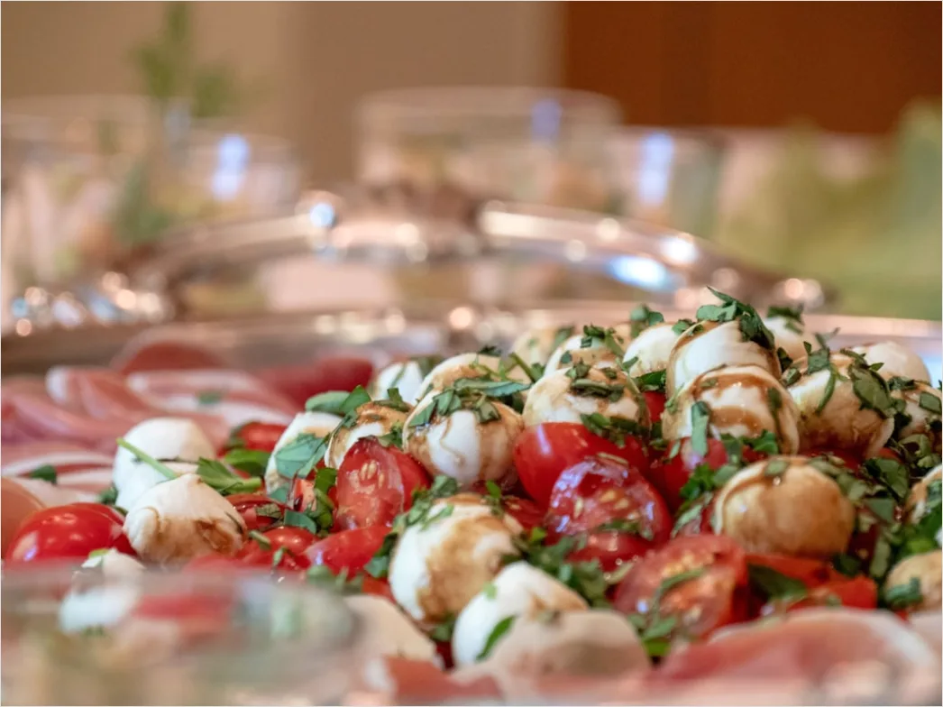 Detail Caprese Salat Mozzarella Tomate Nahaufnahme Number 8