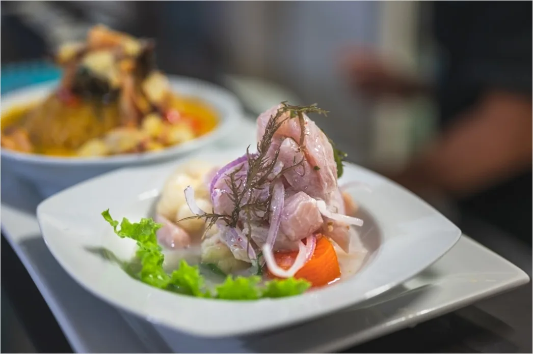 Ceviche Teller Nahaufnahme Frisch 7f46