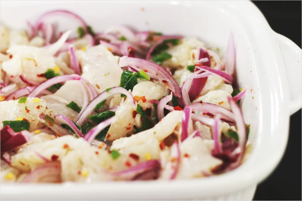 Detail Ceviche Teller Nahaufnahme Frisch Number 3