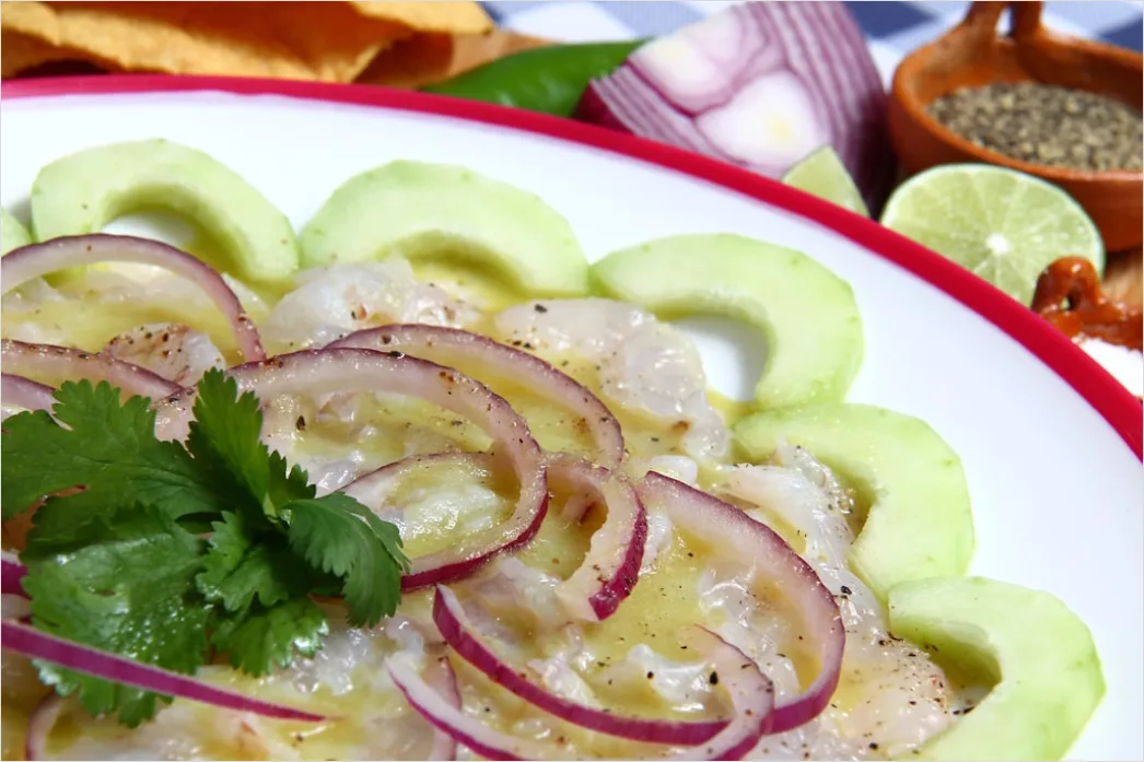 Detail Ceviche Teller Nahaufnahme Frisch Number 4