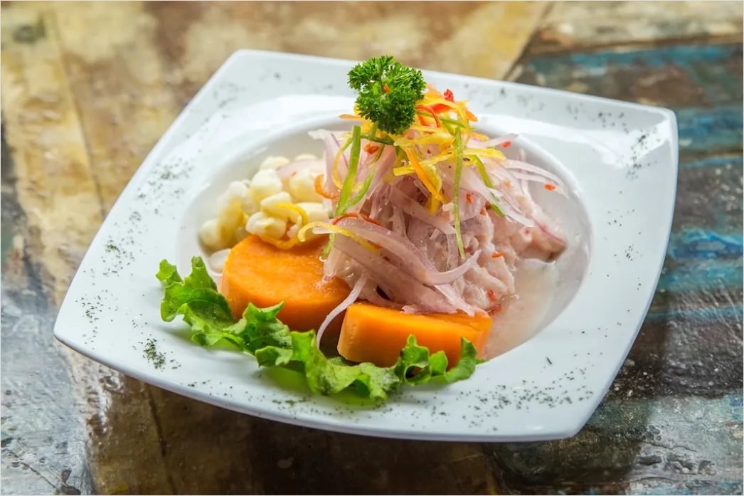 Detail Ceviche Teller Nahaufnahme Frisch Number 6