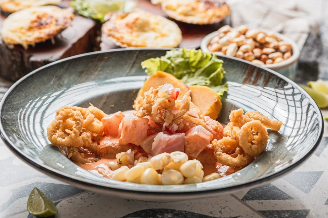 Detail Ceviche Teller Nahaufnahme Frisch Number 9