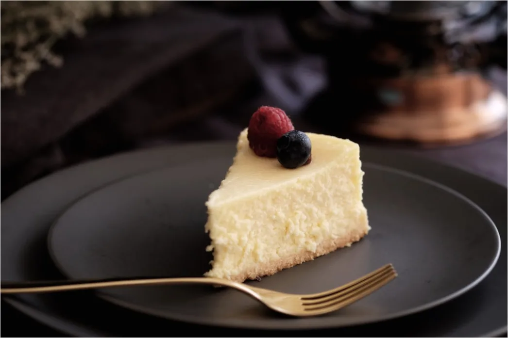 Cheesecake Portion Nahaufnahme Cremig Elegant 0533