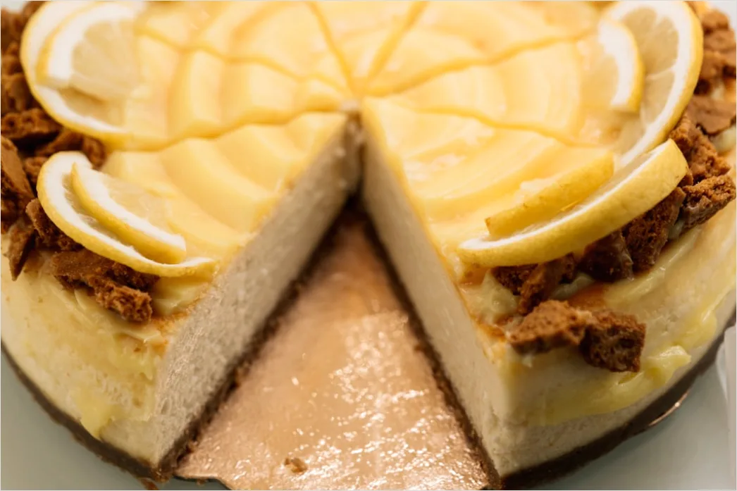 Detail Cheesecake Portion Nahaufnahme Cremig Elegant Number 11