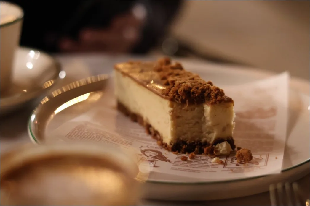 Detail Cheesecake Portion Nahaufnahme Cremig Elegant Number 15
