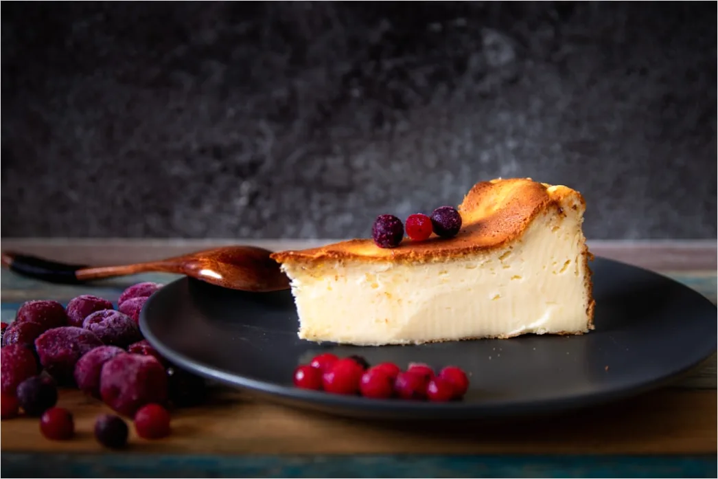 Detail Cheesecake Portion Nahaufnahme Cremig Elegant Number 17