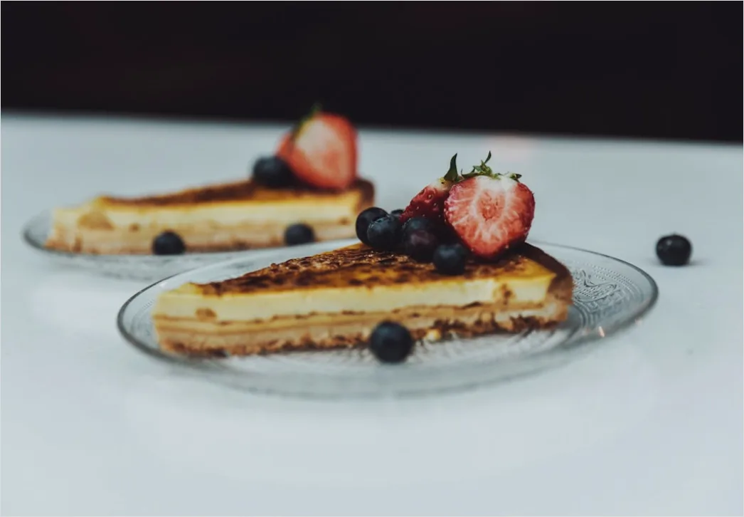 Detail Cheesecake Portion Nahaufnahme Cremig Elegant Number 18