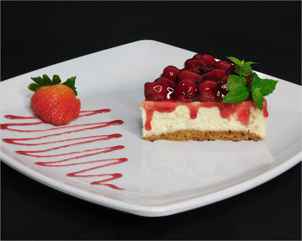 Detail Cheesecake Portion Nahaufnahme Cremig Elegant Number 8