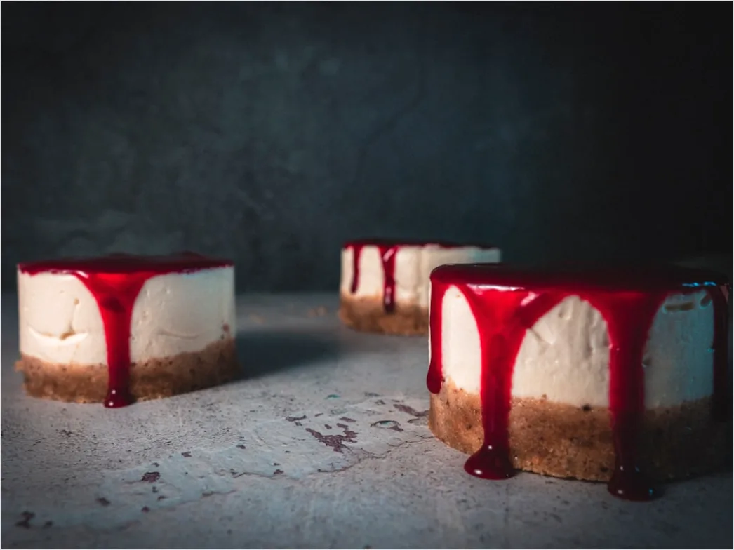 Detail Cheesecake Portion Nahaufnahme Cremig Elegant Number 9