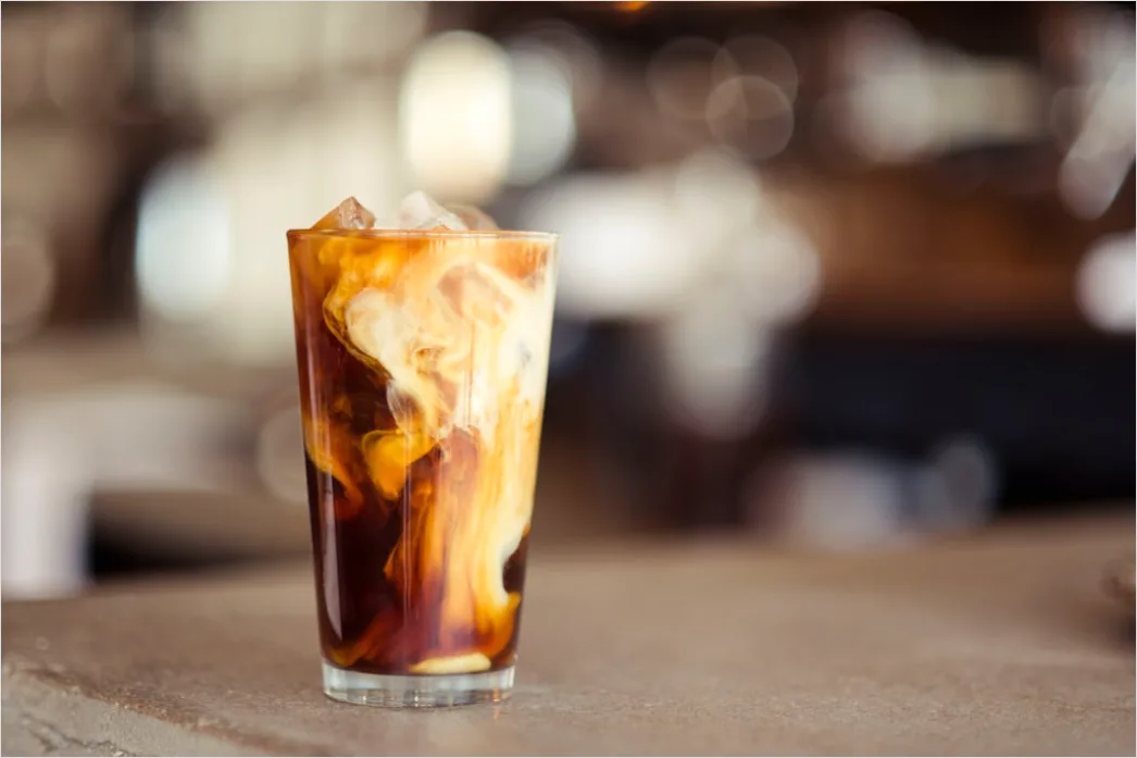 Cold Brew Kaffee Glas Eis Nahaufnahme 83b1
