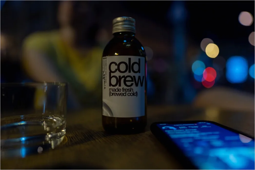 Detail Cold Brew Kaffee Glas Eis Nahaufnahme Number 17