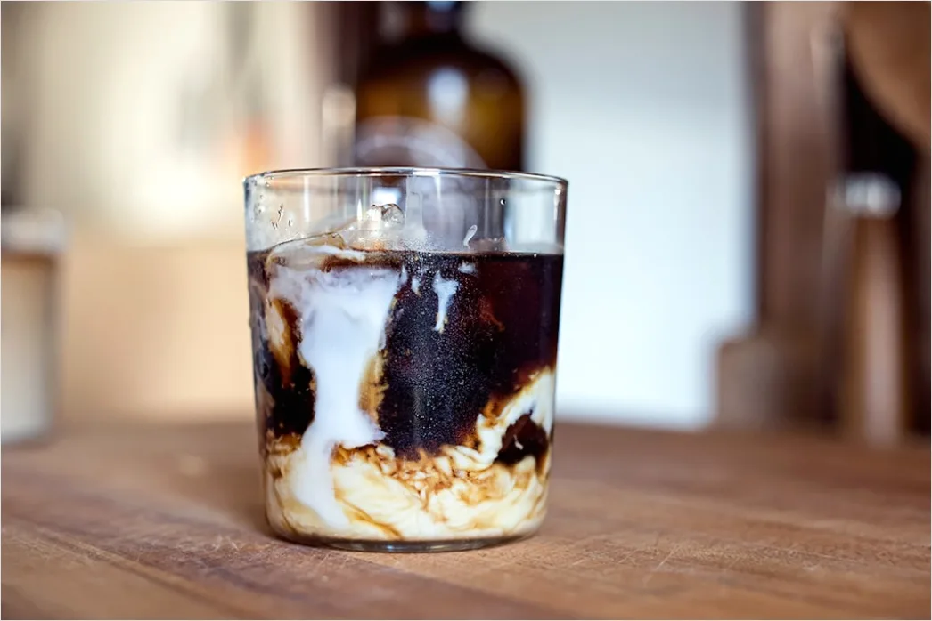 Detail Cold Brew Kaffee Glas Eis Nahaufnahme Number 20