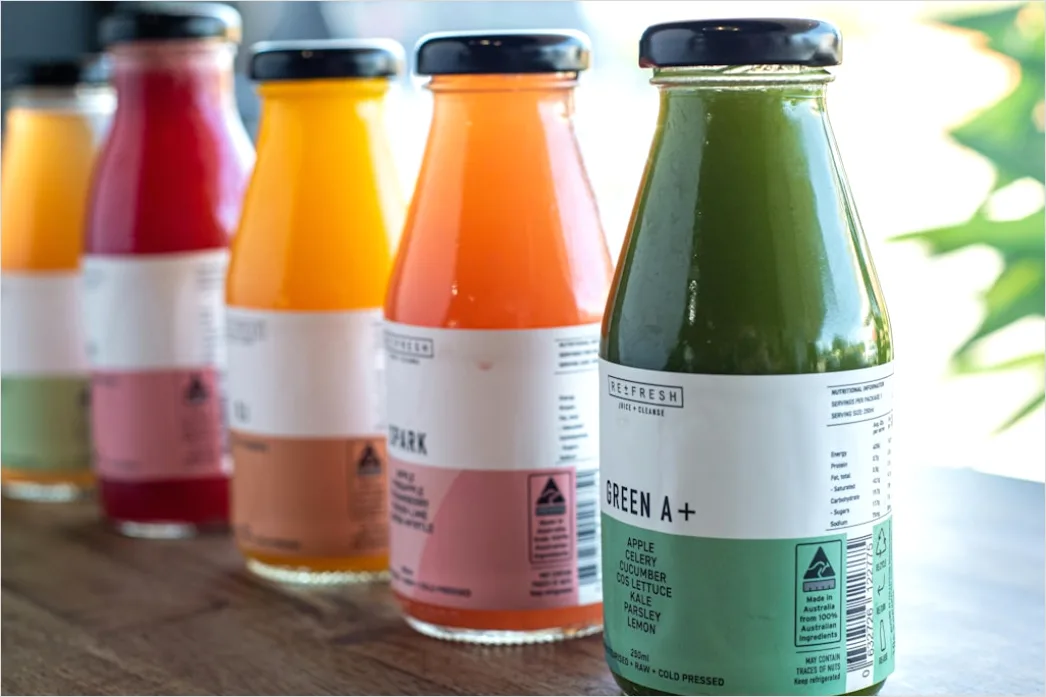 Detail Cold Pressed Juice Flasche Nahaufnahme Number 7