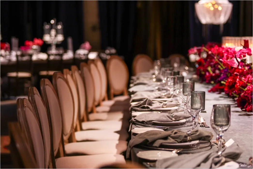 Detail Corporate Gala Abend Elegant Dekoration Tisch Number 13