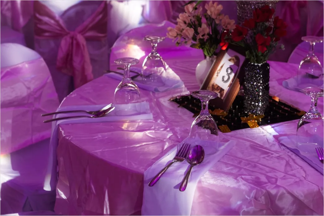 Detail Corporate Gala Abend Elegant Dekoration Tisch Number 17