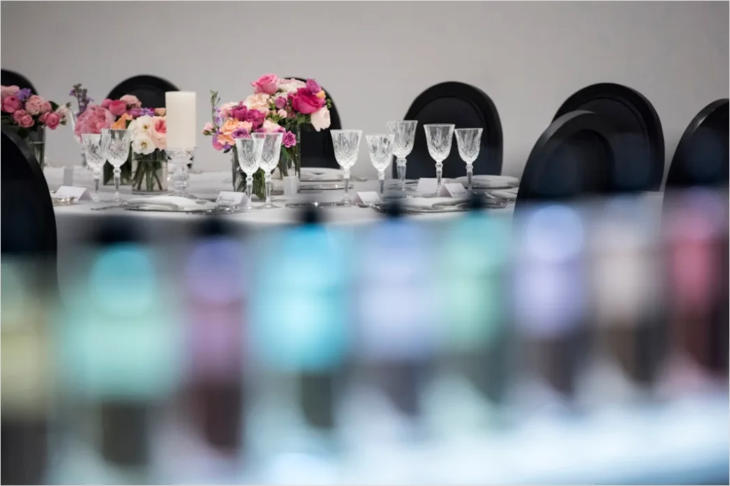 Detail Corporate Gala Abend Elegant Dekoration Tisch Number 19