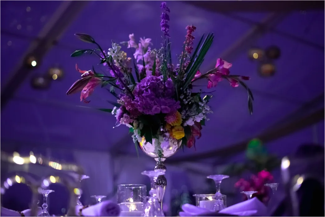Detail Corporate Gala Abend Elegant Dekoration Tisch Number 4