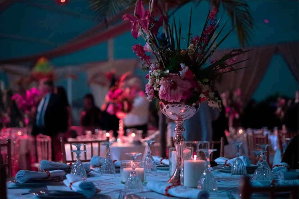 Detail Corporate Gala Abend Elegant Dekoration Tisch Number 5