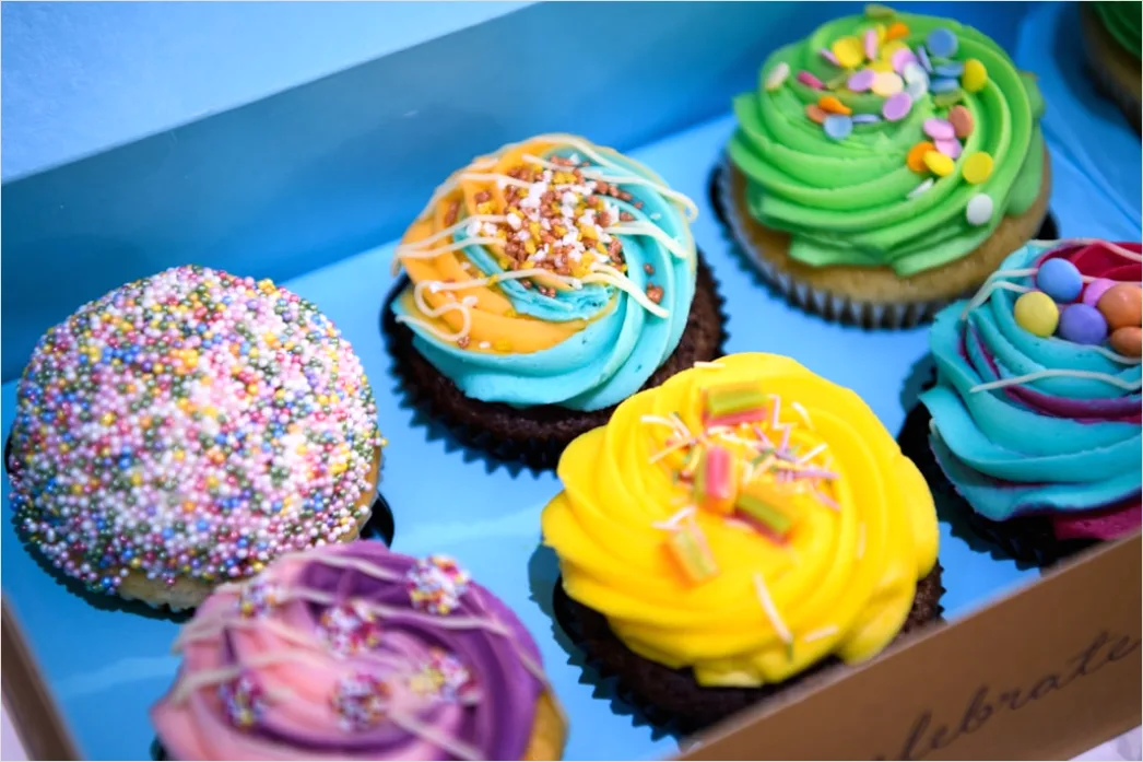 Detail Cupcake Dekoration Nahaufnahme Detail Bunt Number 2