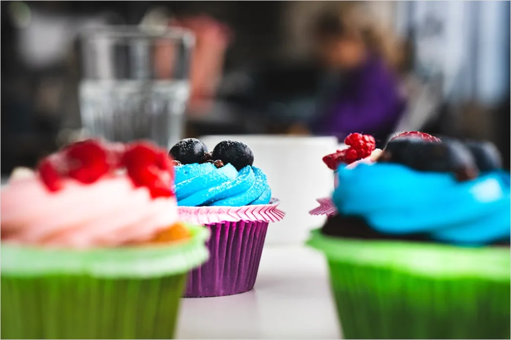 Detail Cupcake Dekoration Nahaufnahme Detail Bunt Number 13