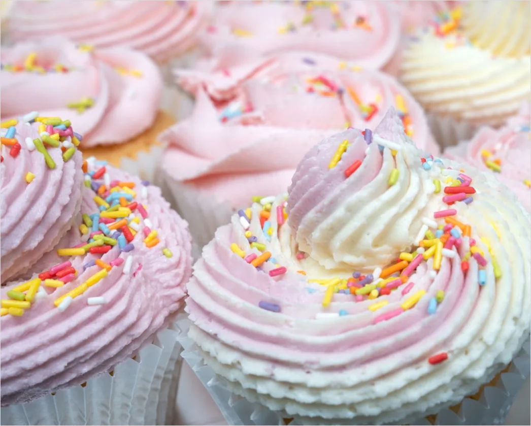 Detail Cupcake Dekoration Nahaufnahme Detail Bunt Number 17