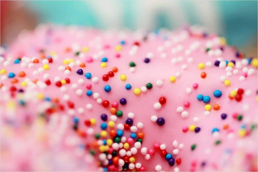 Detail Cupcake Dekoration Nahaufnahme Detail Bunt Number 7