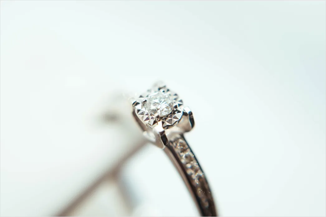 Detail Diamant Ring Makro Nahaufnahme Funkeln Number 2