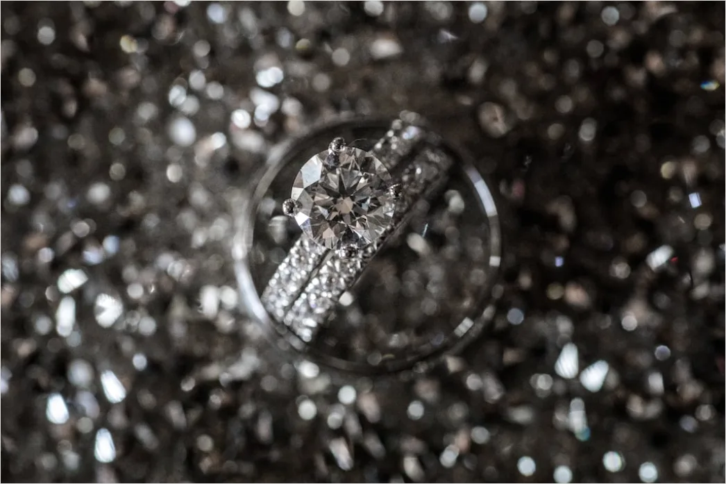 Detail Diamant Ring Makro Nahaufnahme Funkeln Number 11