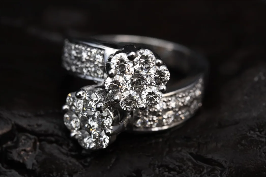 Detail Diamant Ring Makro Nahaufnahme Funkeln Number 13