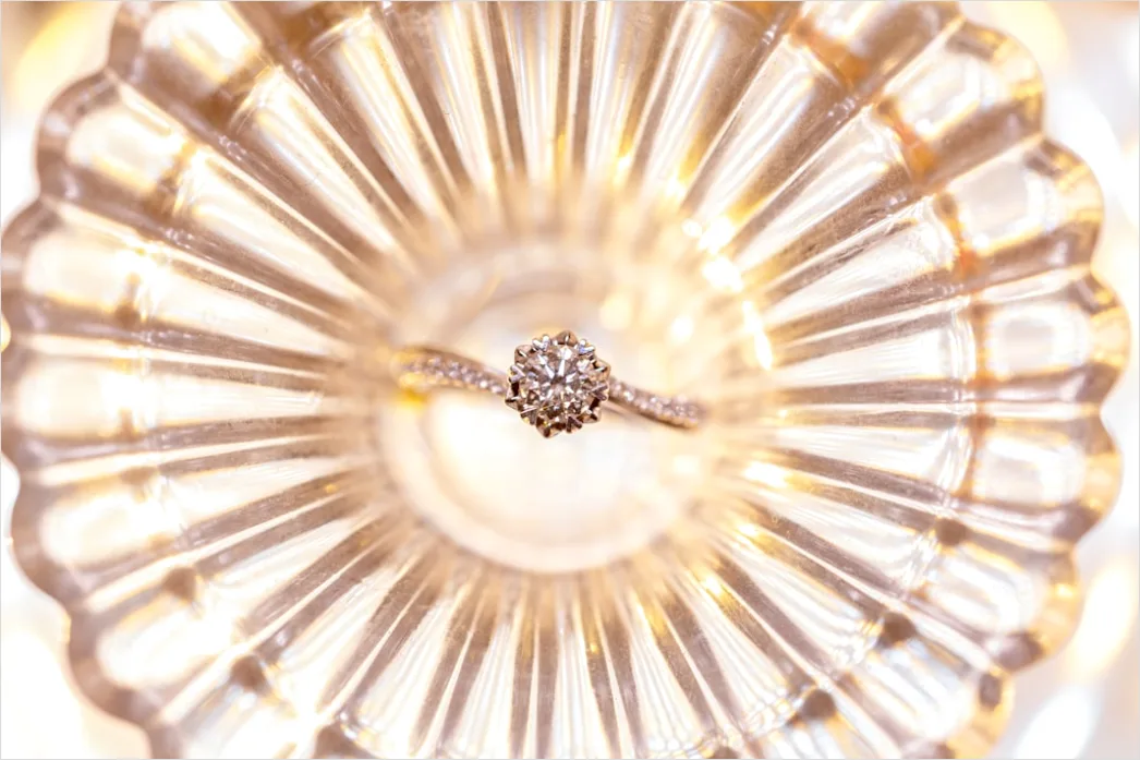 Detail Diamant Ring Makro Nahaufnahme Funkeln Number 17