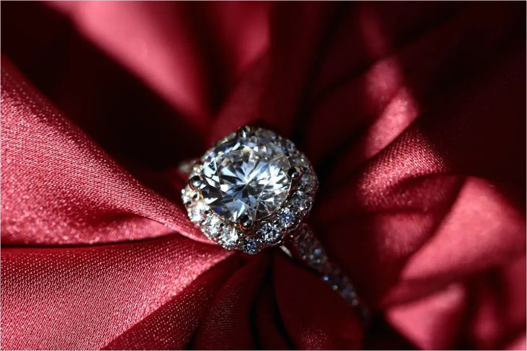 Detail Diamant Ring Makro Nahaufnahme Funkeln Number 3