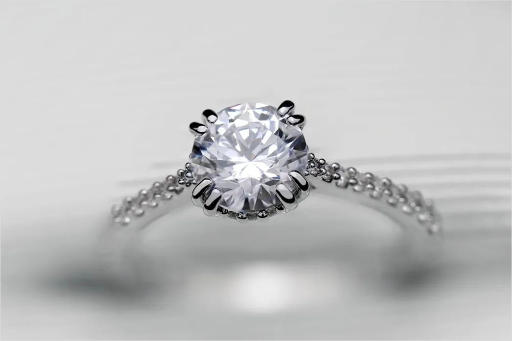 Detail Diamant Ring Makro Nahaufnahme Funkeln Number 4
