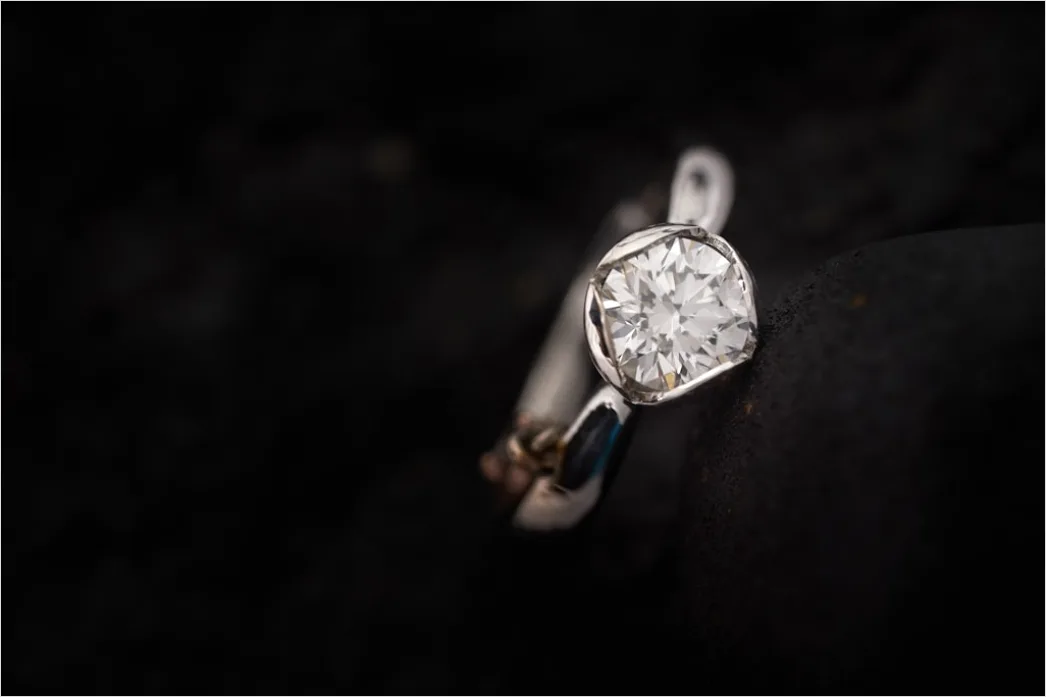 Detail Diamant Ring Makro Nahaufnahme Funkeln Number 5