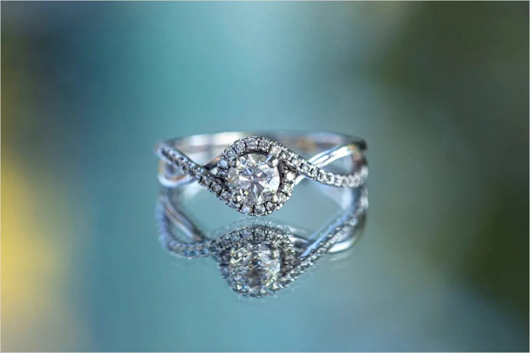 Detail Diamant Ring Makro Nahaufnahme Funkeln Number 6