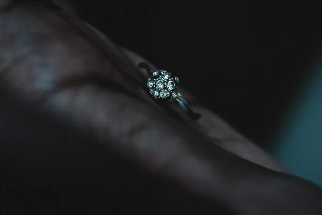Detail Diamant Ring Makro Nahaufnahme Funkeln Number 10