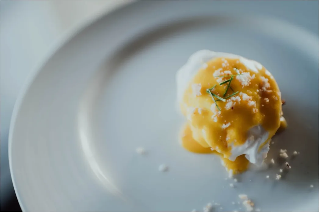 Detail Eggs Benedict Frühstück Nahaufnahme Elegant Number 17