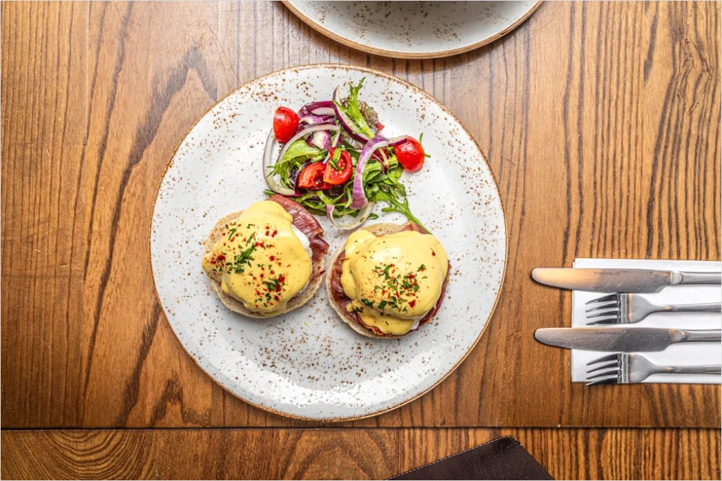 Detail Eggs Benedict Frühstück Nahaufnahme Elegant Number 10