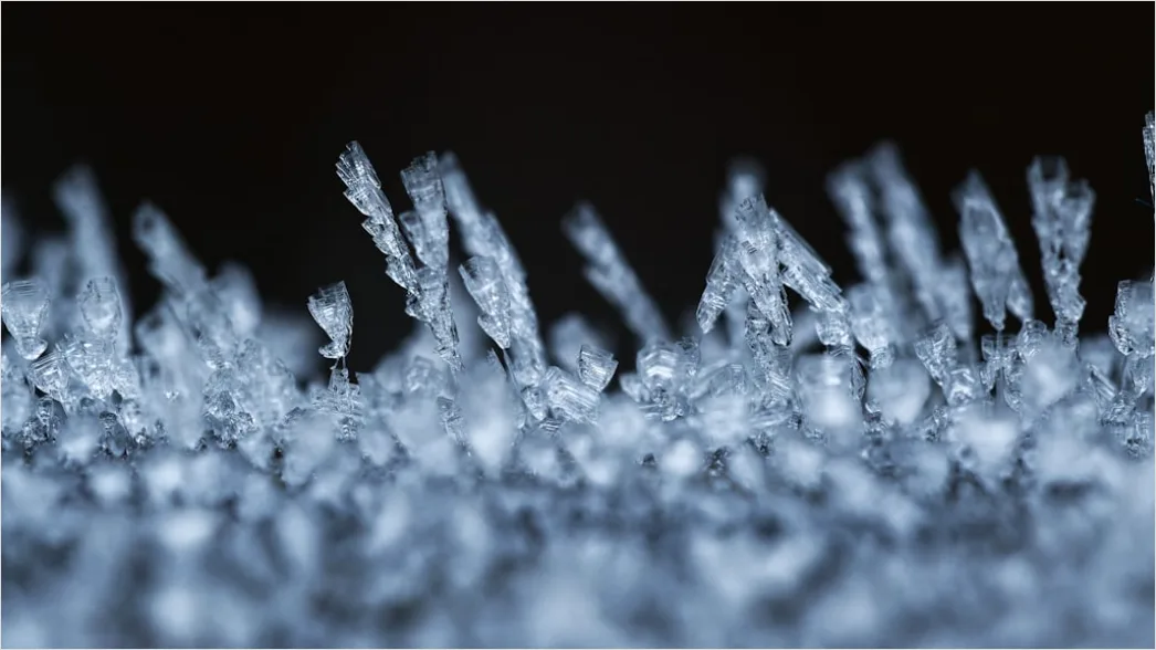 Eis Kristalle Makro Nahaufnahme Winter 3fb5