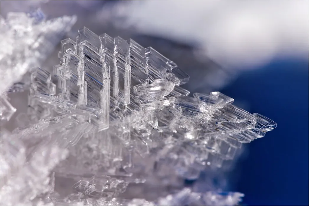 Detail Eis Kristalle Makro Nahaufnahme Winter Number 2