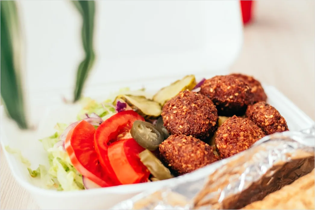 Detail Falafel Teller Hummus Nahaufnahme Number 3